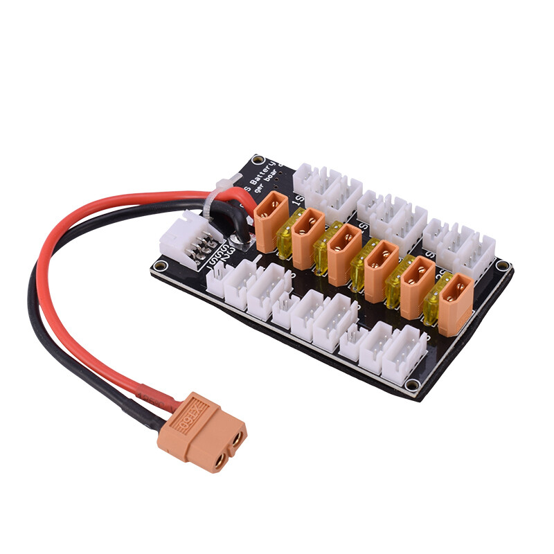 1S-3S XT30 Plug Lipo Battery Parallel Charging Board with 6pcs XT30 to XT60
