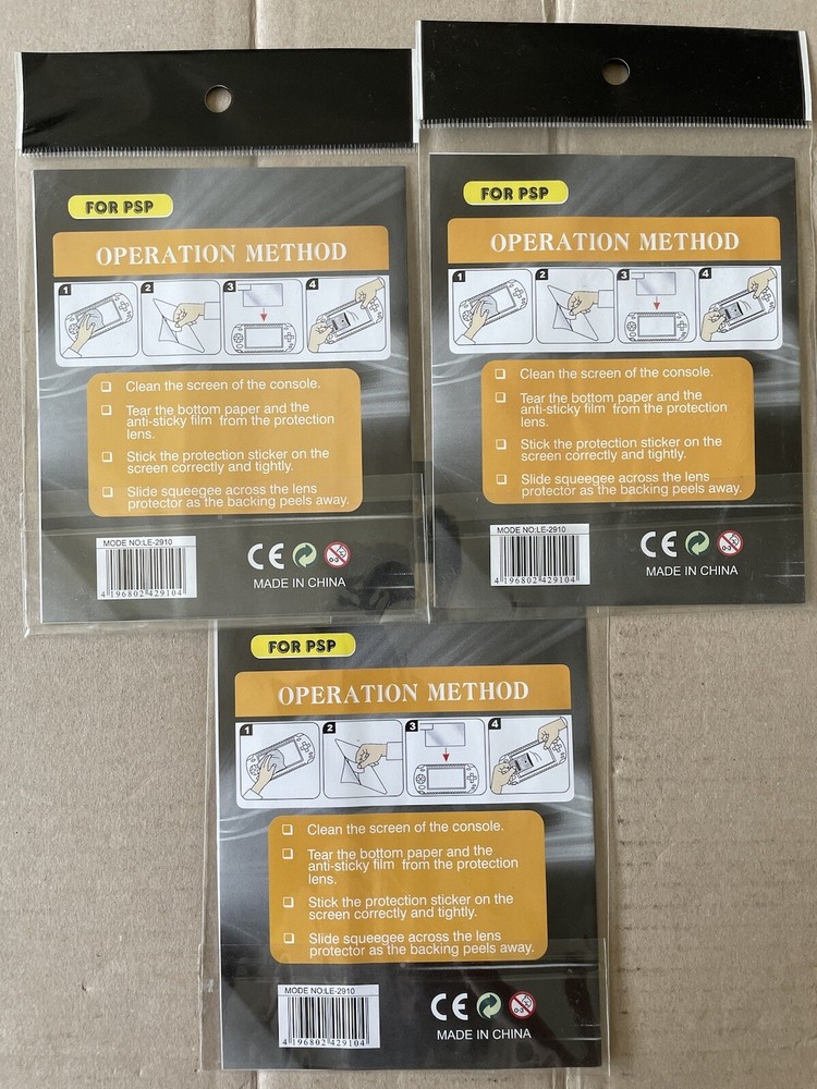 3X PSP Screen Protector. New