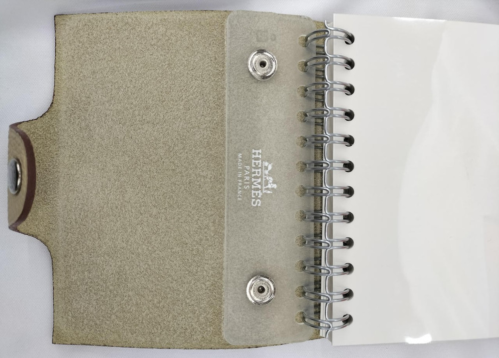 Hermes Ulysse Mini Leather Notebook Cover & Notebook Refill with Box Authentic