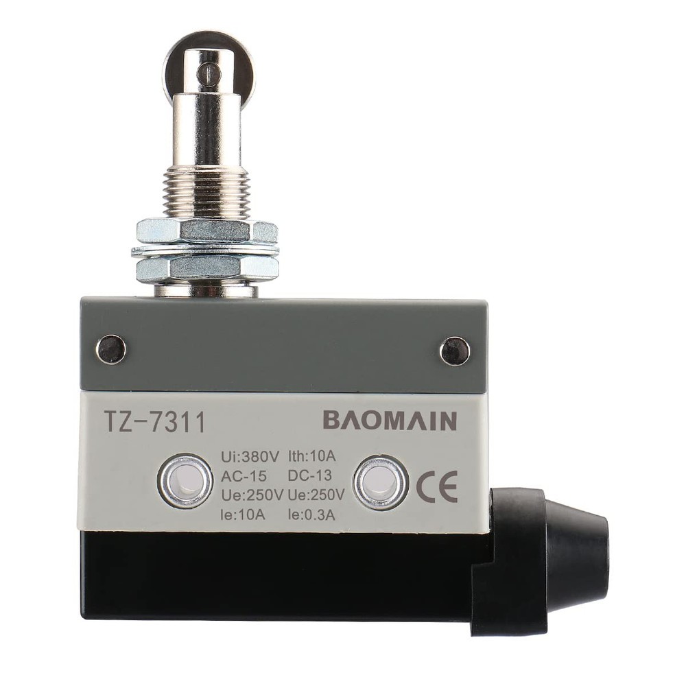 Baomain Limit Switch Panel Mount Roller Plunger Momentary Type SPDT 1NC+1NO...