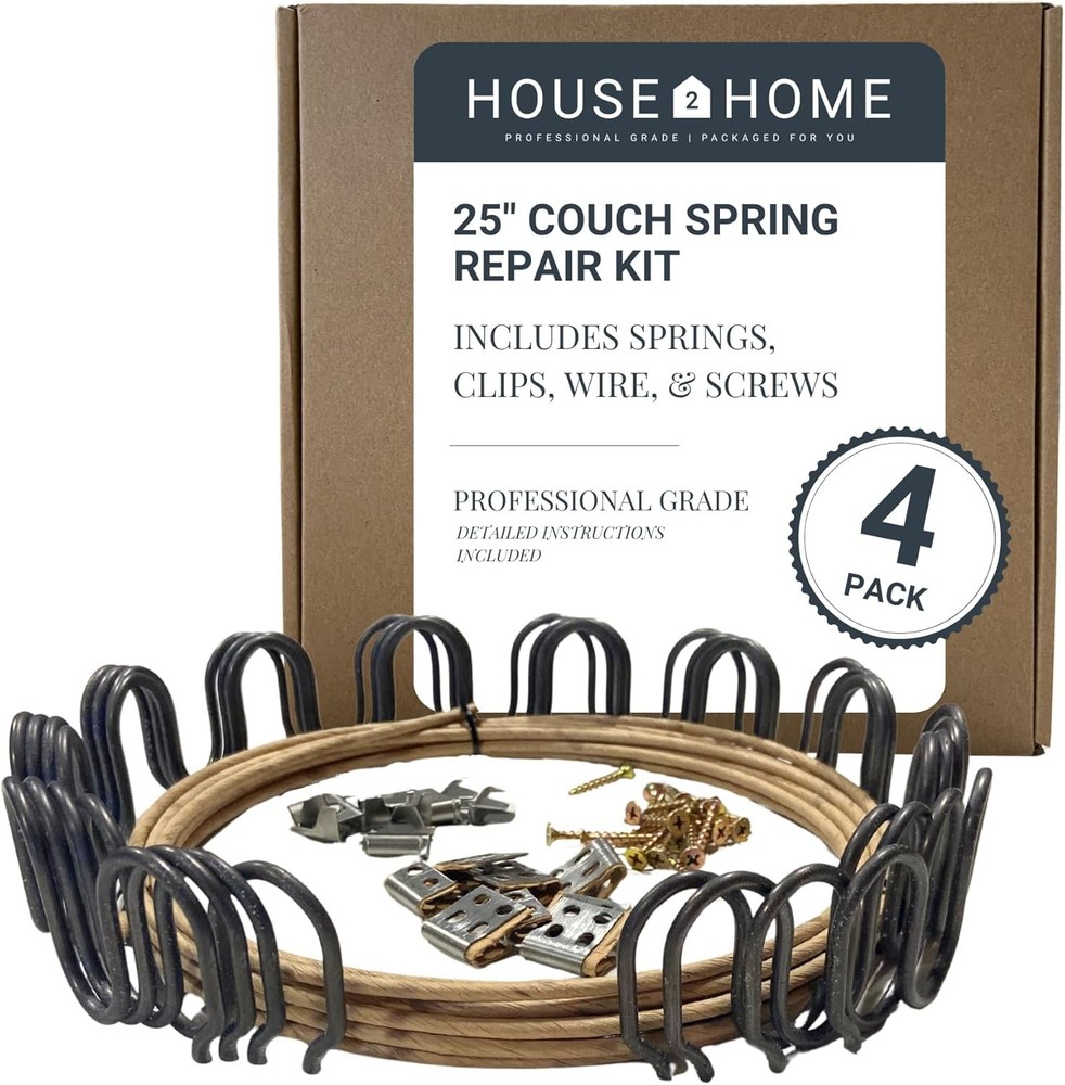 Sofa Spring Repair Kit - 25" Couch Support 4-Pack
