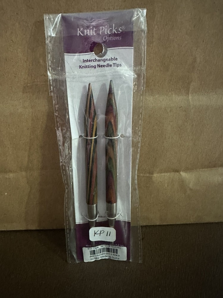 Knit Picks Interchangeable Wood Knitting Needle Tips Size 11 (8.00), NIP