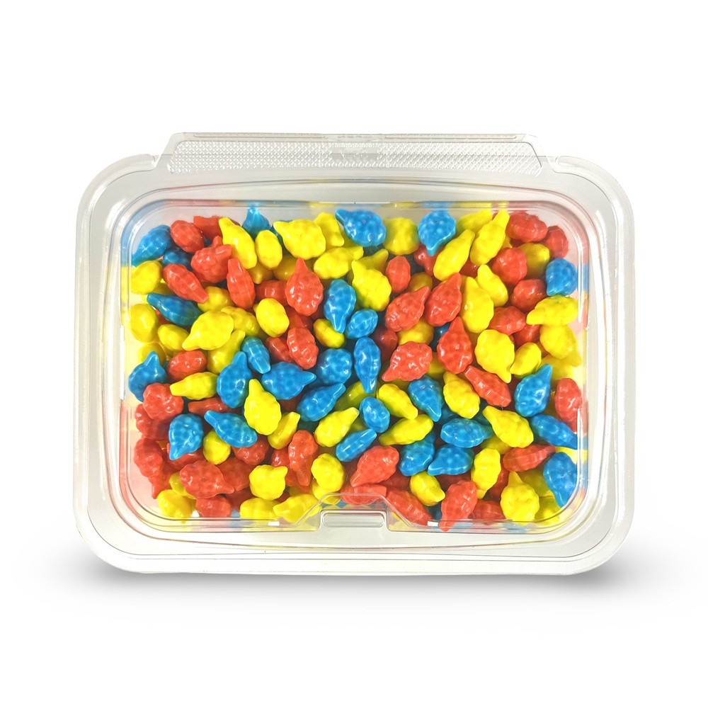 Nostalgic Cotton Candy Bite Size Candies Nuggets: Blue Raspberry, Cherry, & Lemo