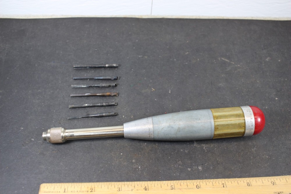 Vintage Craftsman Push Drill with 6 Bits