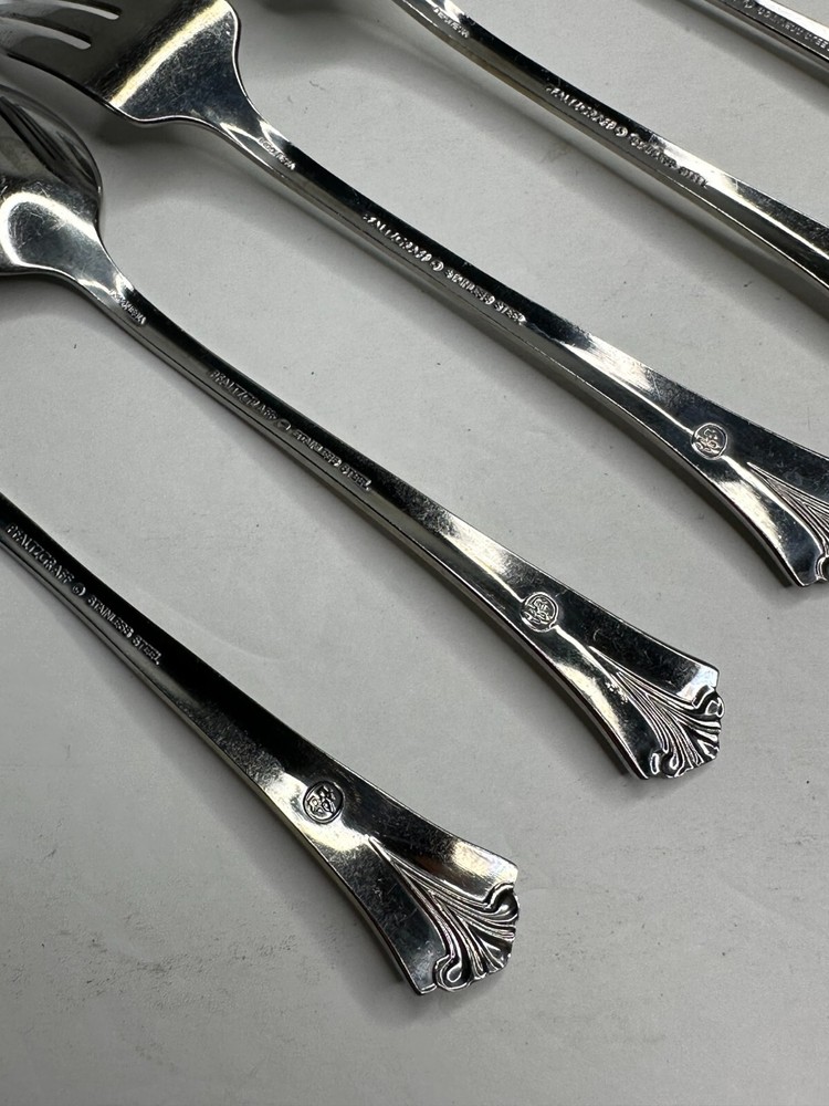Pfaltzgraff Ashcroft Stainless Silverware Replacement 6 Pc Spoon Fork