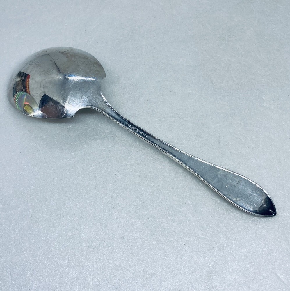 Vintage Community Plate Large Scoop Casserole Spoon 9” Silverplated Ornate 29