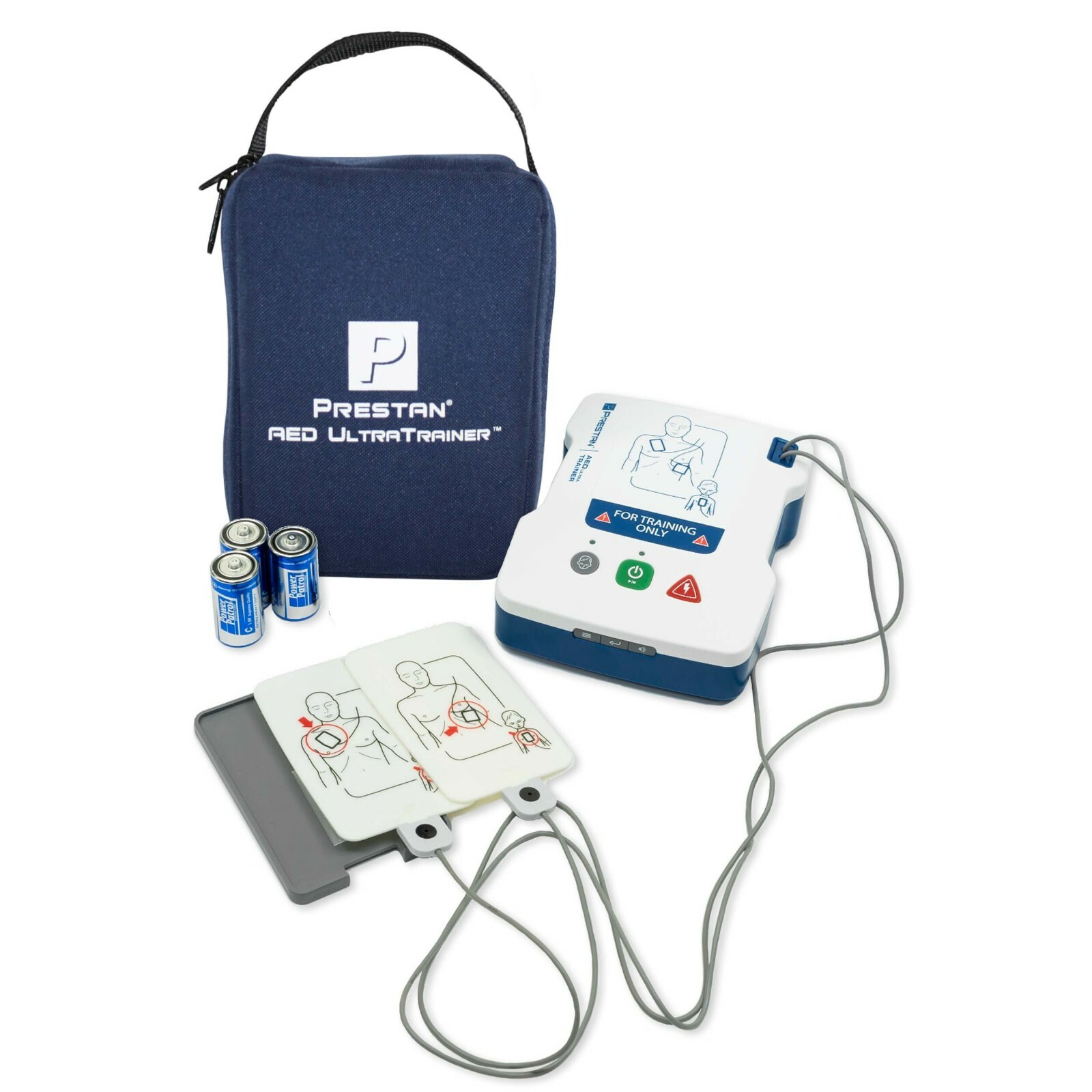 CPR Training Kit w. Adult Manikin WITH Feedback & Prestan AED UltraTrainer