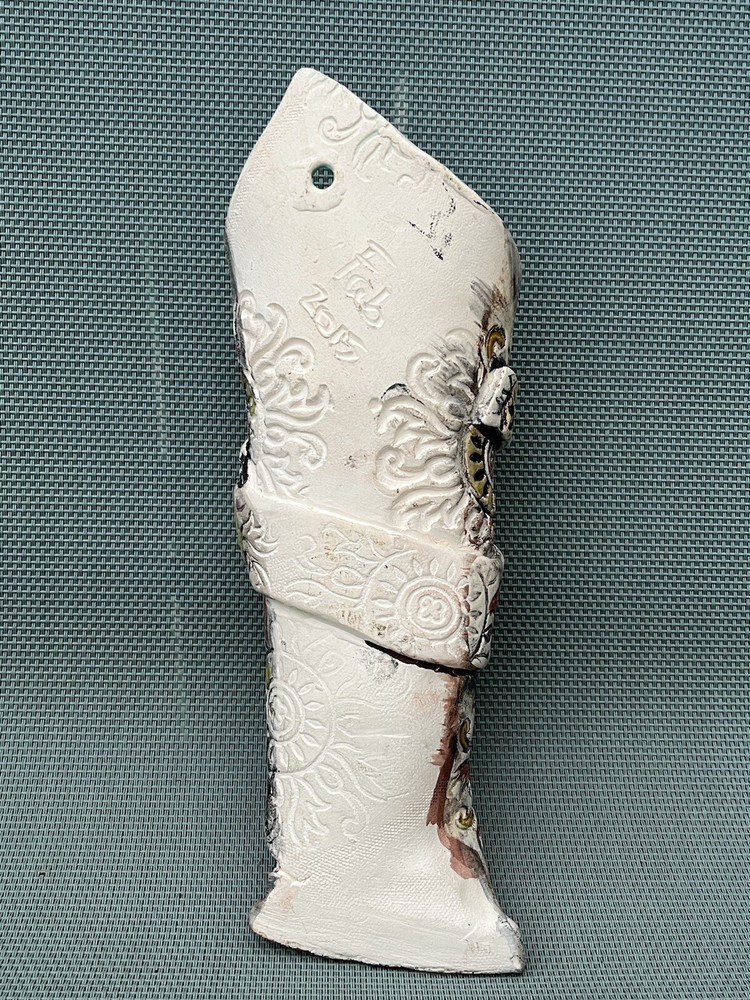 Handcrafted Studio Art Pottery Wall Pocket Vase Signed