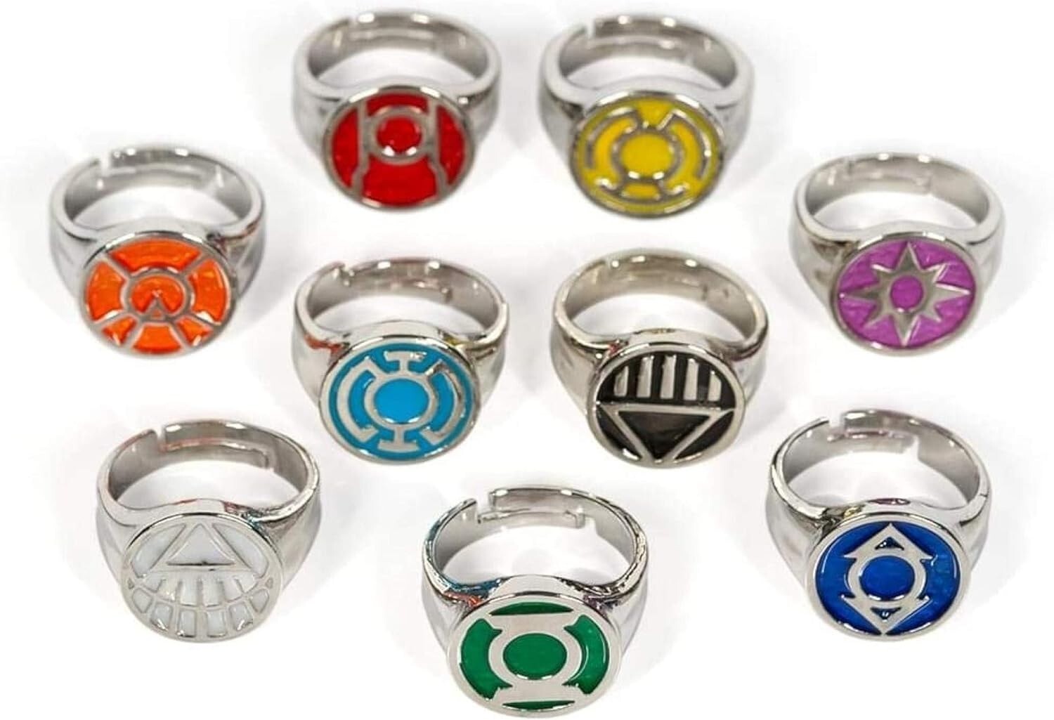 DC Comics Green Lantern Power Rings - Set of 9 Rings