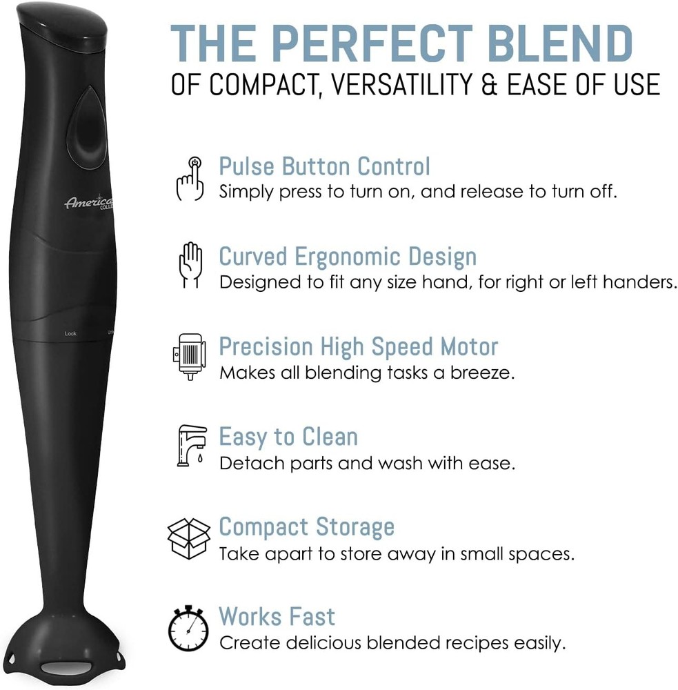 EHB2425B Hand Blender 150W – Mixer Chopper Black