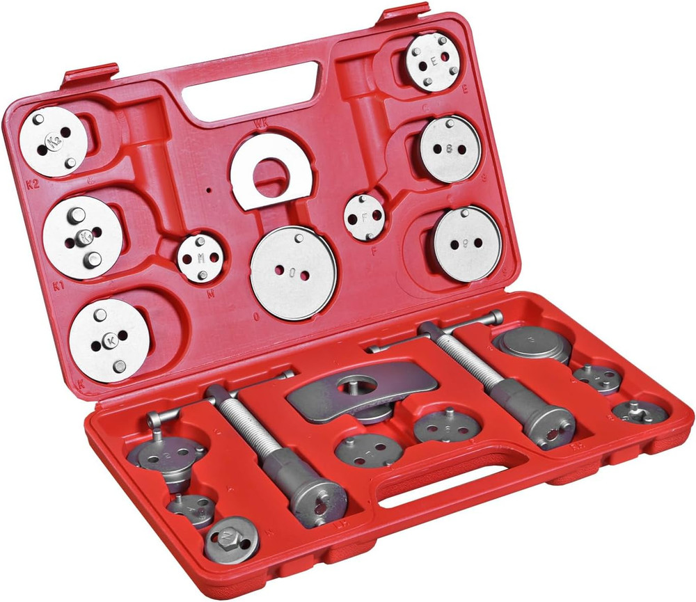 Torin 22 PCS Brake Caliper Press Tool Kit, Disc Brake Piston Caliper Compressor