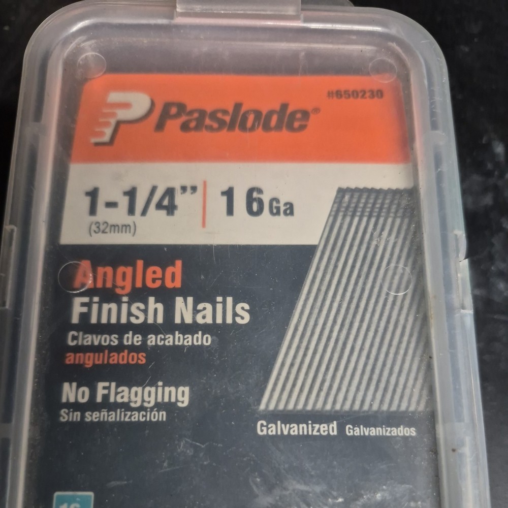 PASLODE Angled Finish Nail Galvanized 16ga, 1-1/4” open pack