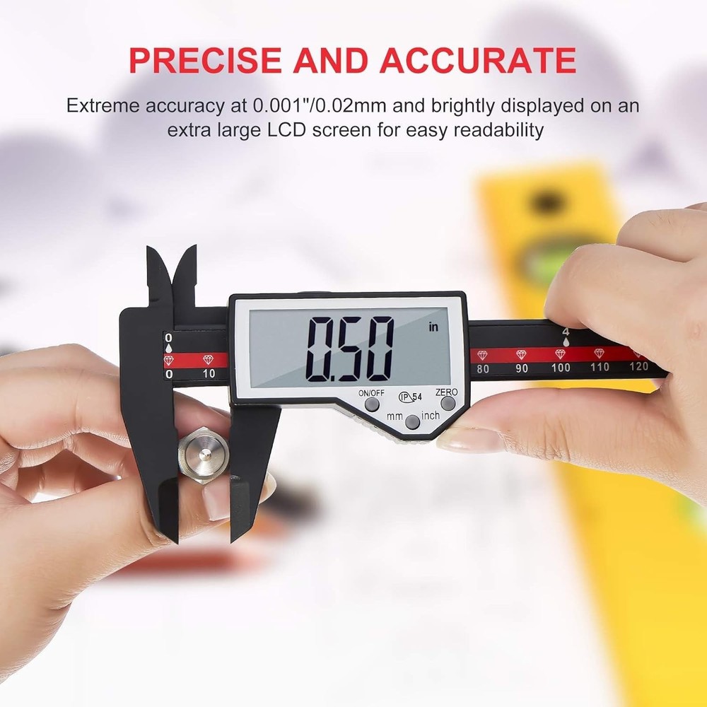 0-6" Digital Caliper Large LCD Electronic Vernier Measuring Tool