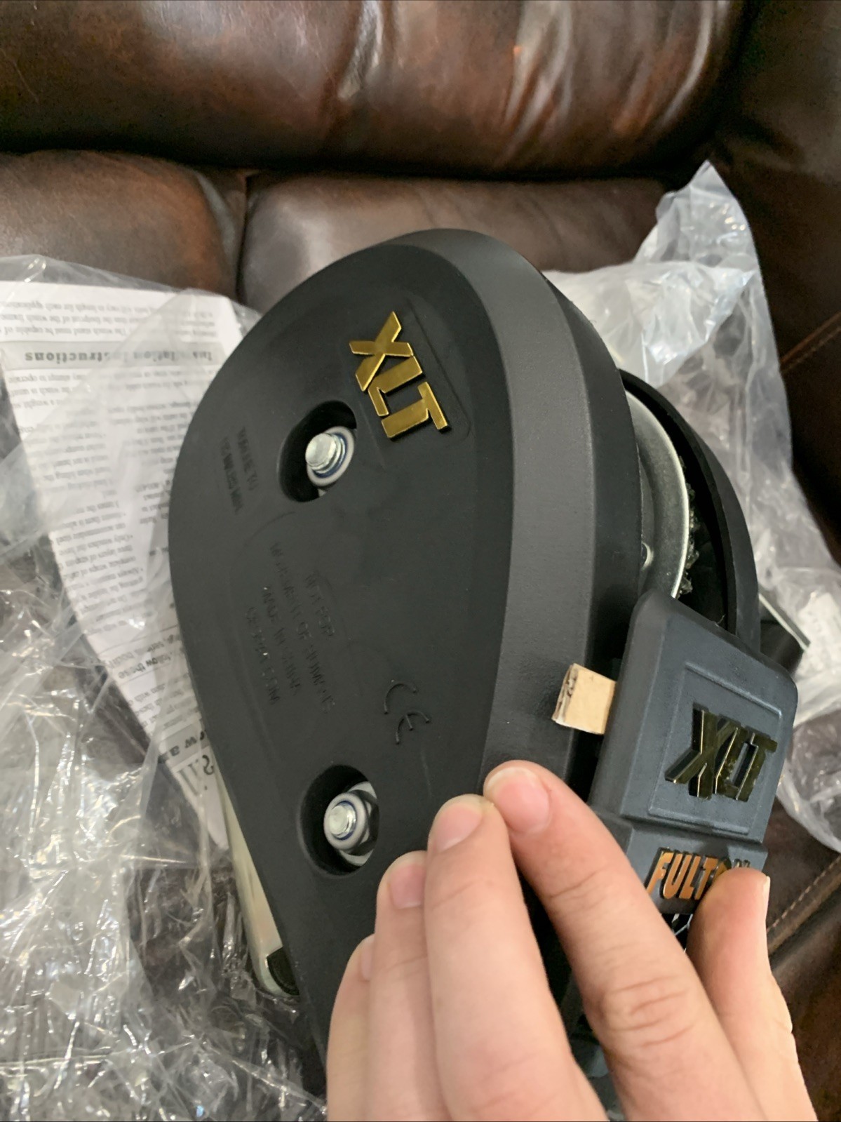 Fulton XLT Trailer Winch, 1500 lbs, 20 ft Strap, 6 Inch Handle, Black Finish