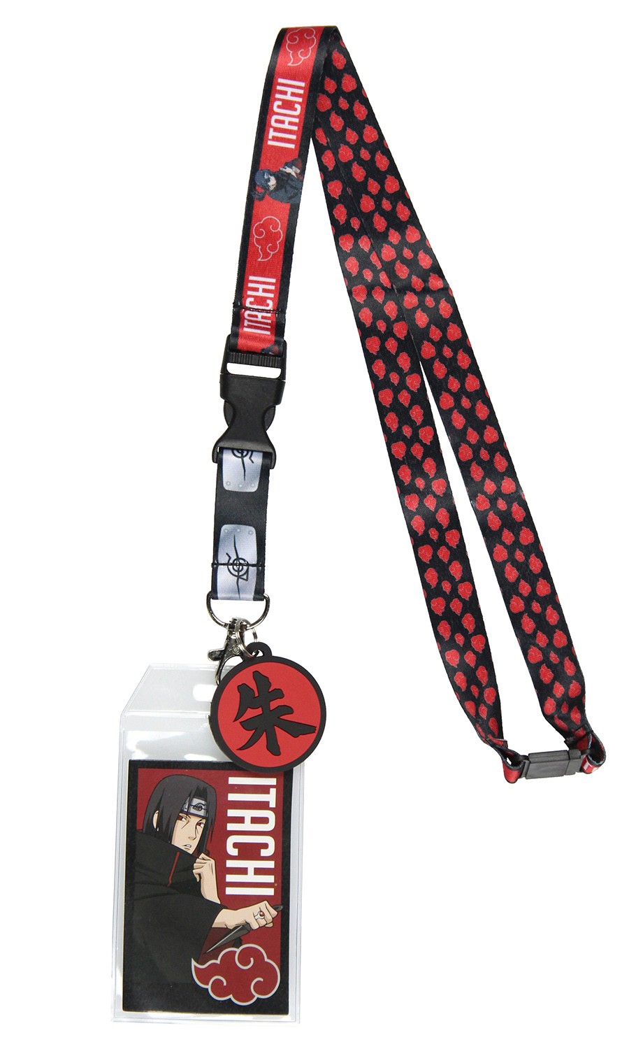 Naruto Itachi Uchiha ID Badge Holder Lanyard w/ Rubber Pendant
