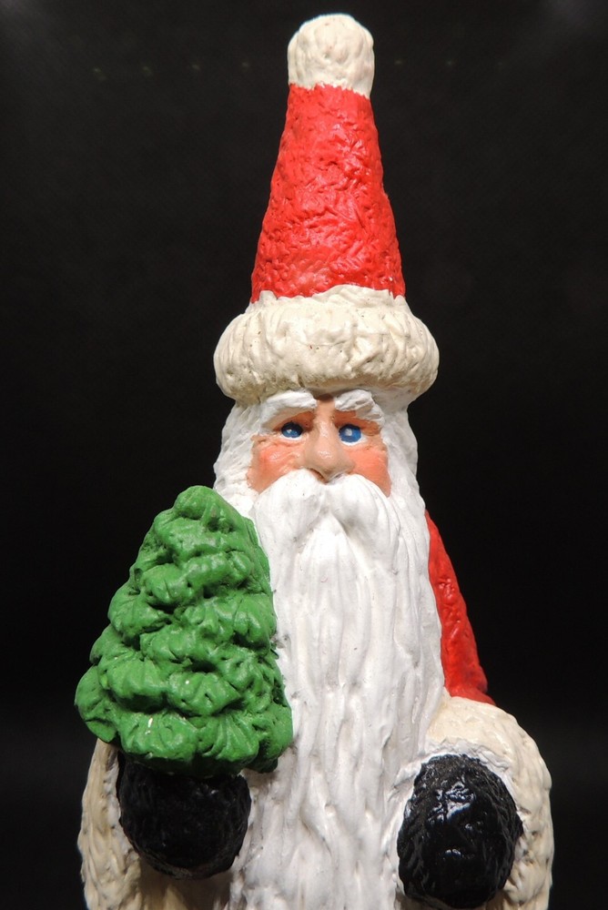 Pencil Santa Plaster Figurine