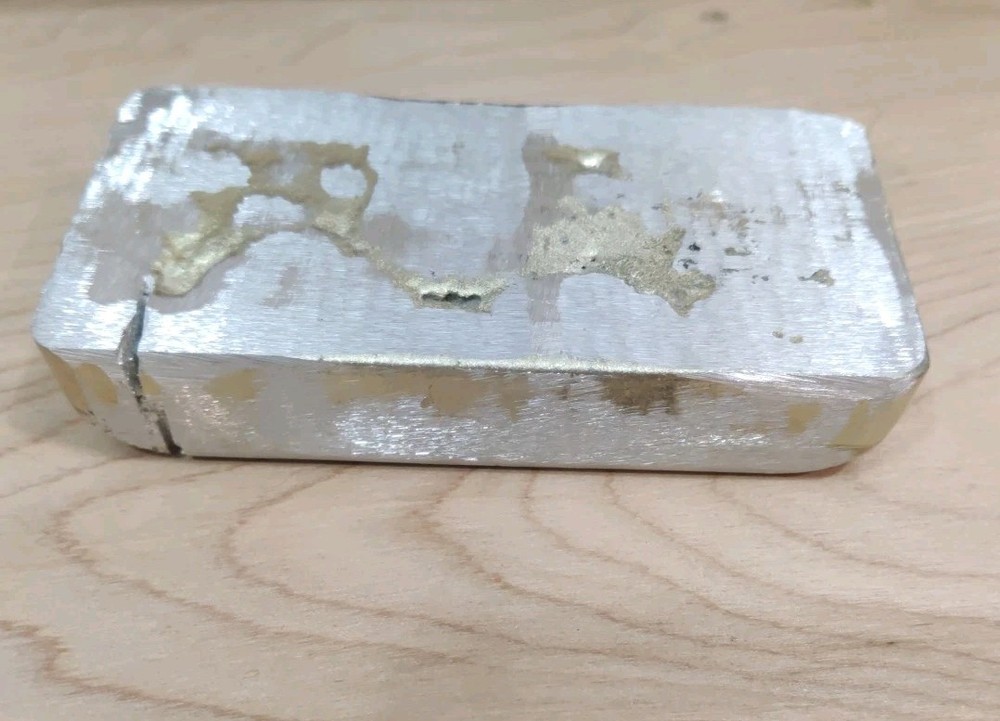 Hand Poured 2lb+ Pewter/Tin Bar Brick, Read Description