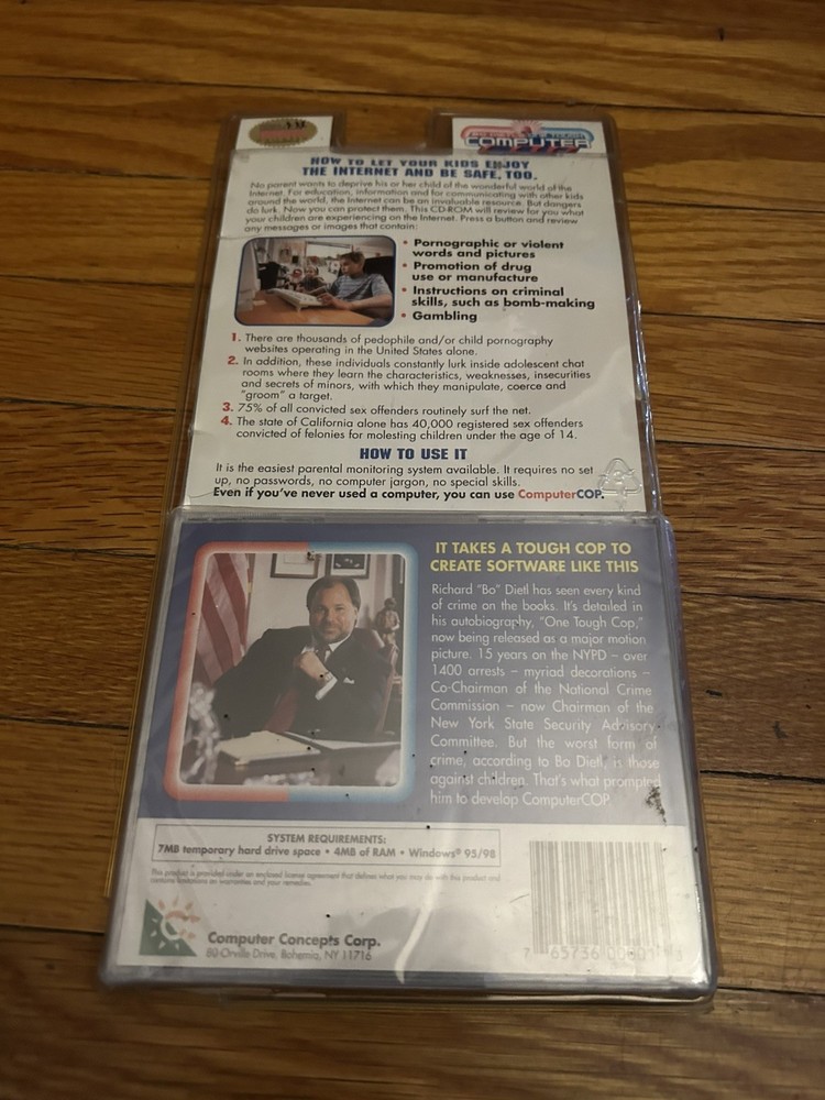 Bo Dietl’s One Tough Computer Cop CD - ROM Software 4 Windows 95/98 Never Opene