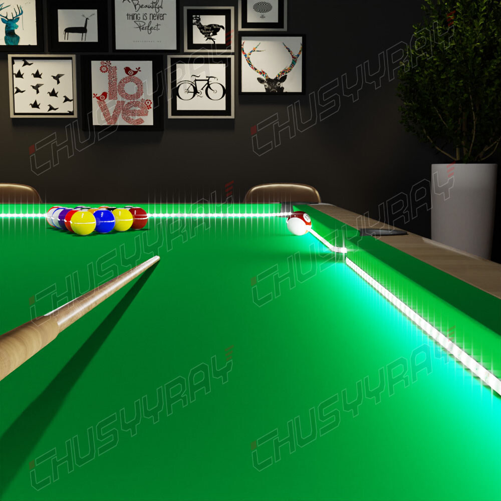 LED Pool & Billiard Table Lighting KIT - light your pool table Felt - BRIGHT