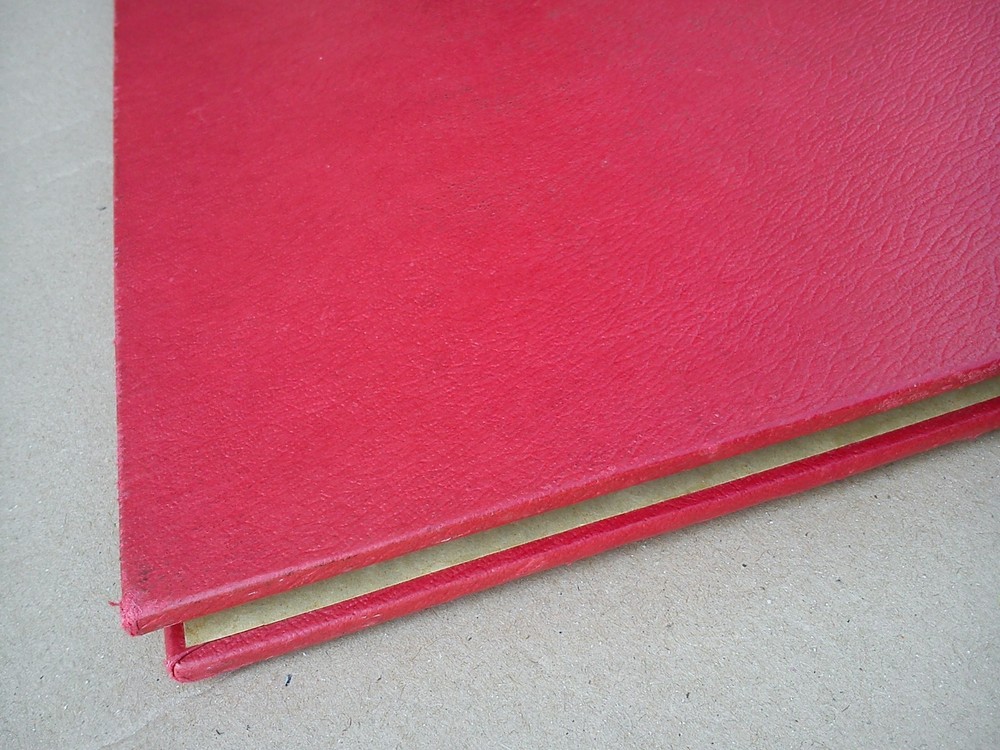 Freelance Stamp Album Folder Binder Storage Springback EMPTY Red Vintage