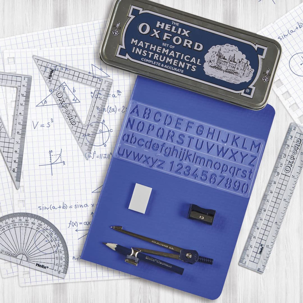 Oxford Maths Set with Storage Tin