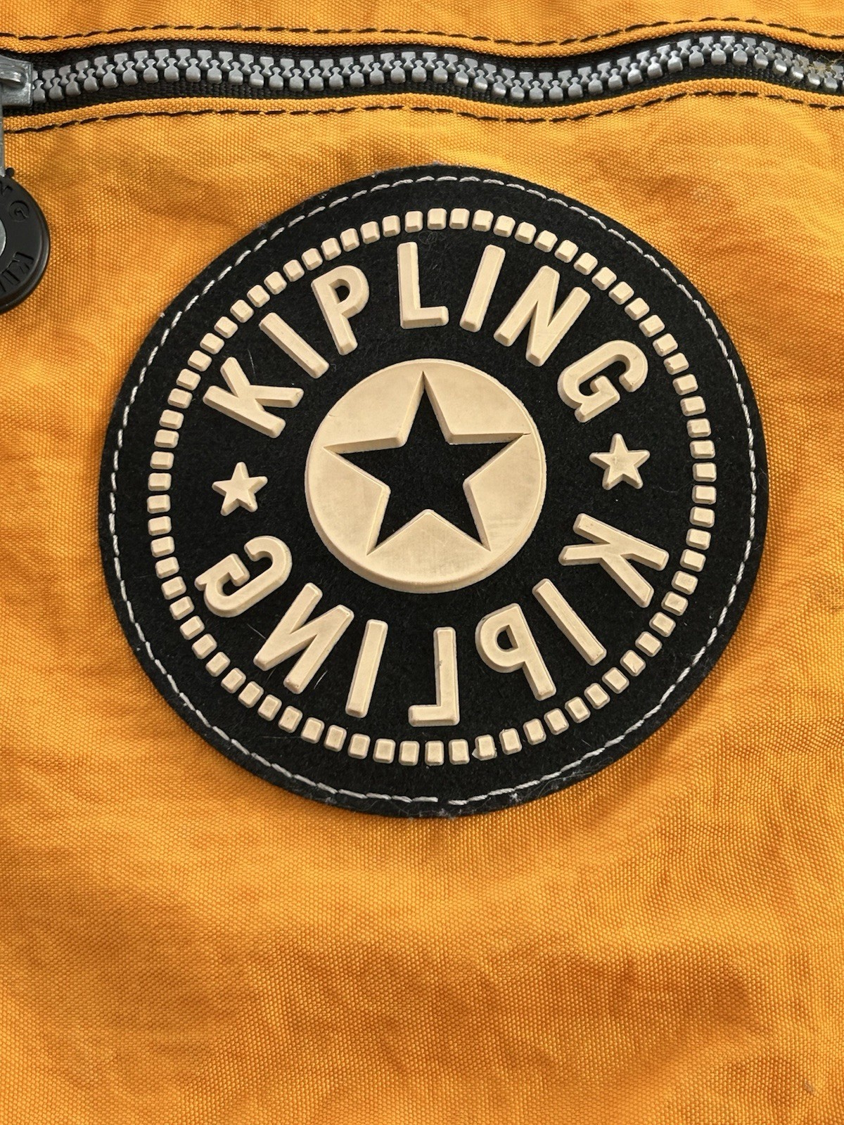 Classic Kipling Large nylon duffle bag Yellow 14” X 24” No Shoulder Strap