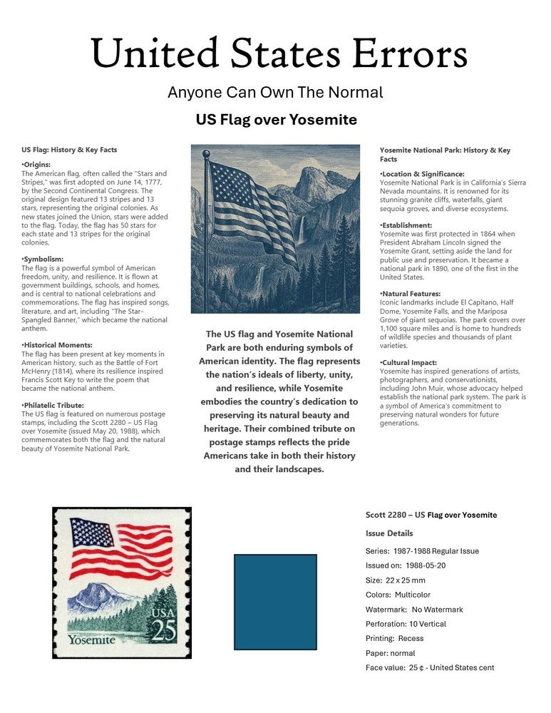 Centsational Custom Presentation Panel For Error SN 2280 - 8.5” X 11”