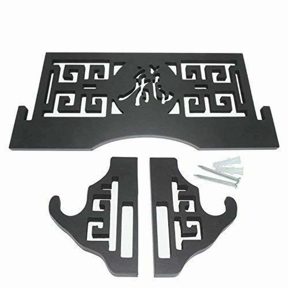 Hollowing Katana Samurai Sword Stand Holder Wall Mount Rack 龍 Pattern 1~4 Tier