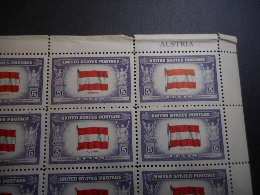 Scott 919, 5 cent, Austria, Sheet