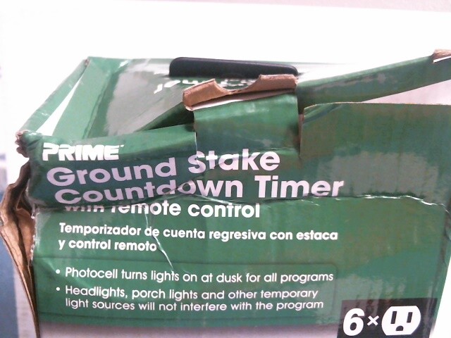 Prime 83141, Ground Stake Countdown Timer with Remote Control, FREE SHIPPING