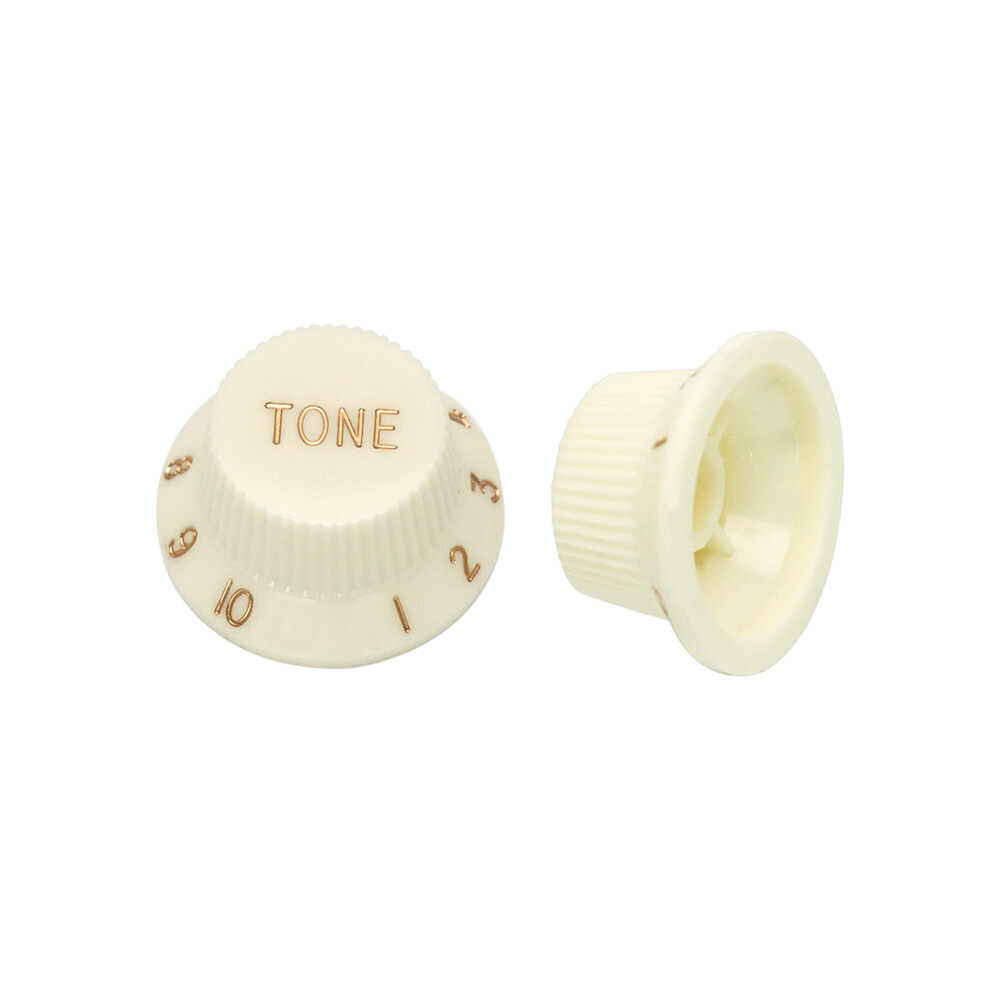 Guitar Speed Knobs 1 Volume 2 Tone Control Knobs for Fender Strat Electric Ivory