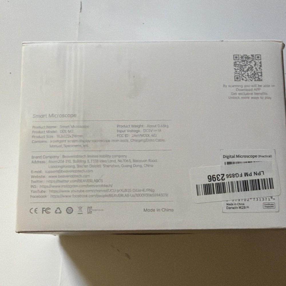 Beaverlab Smart Microscope Darwin M2 100X-1600X Digital Handheld 4.0" Screen
