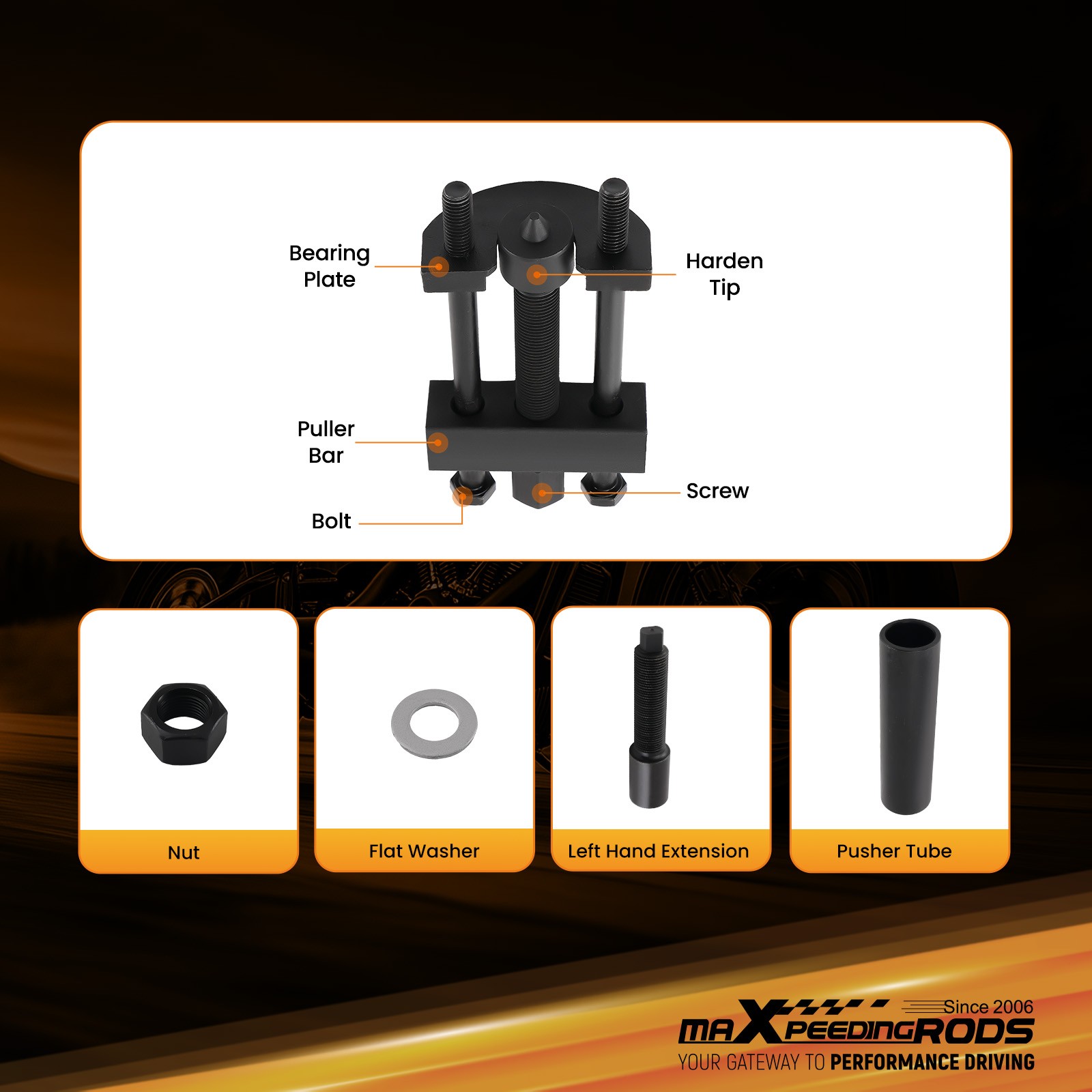 Transmission Mainshaft Inner Bearing Race Puller Tool For 0.98"/ 25 mm Harley