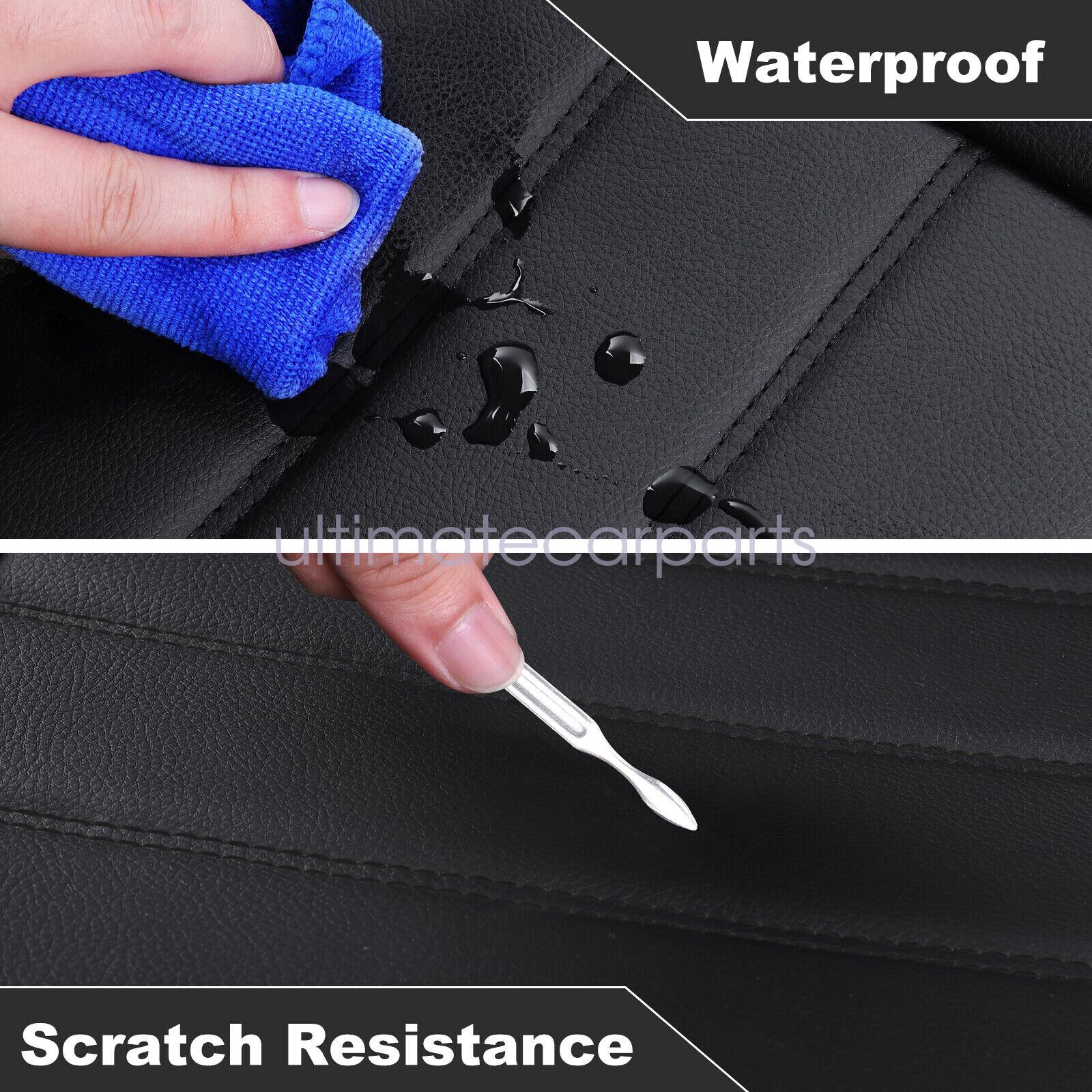 Leather Seat Covers Full Set 5-Sits Front & Rear Cushion Accessories For Honda