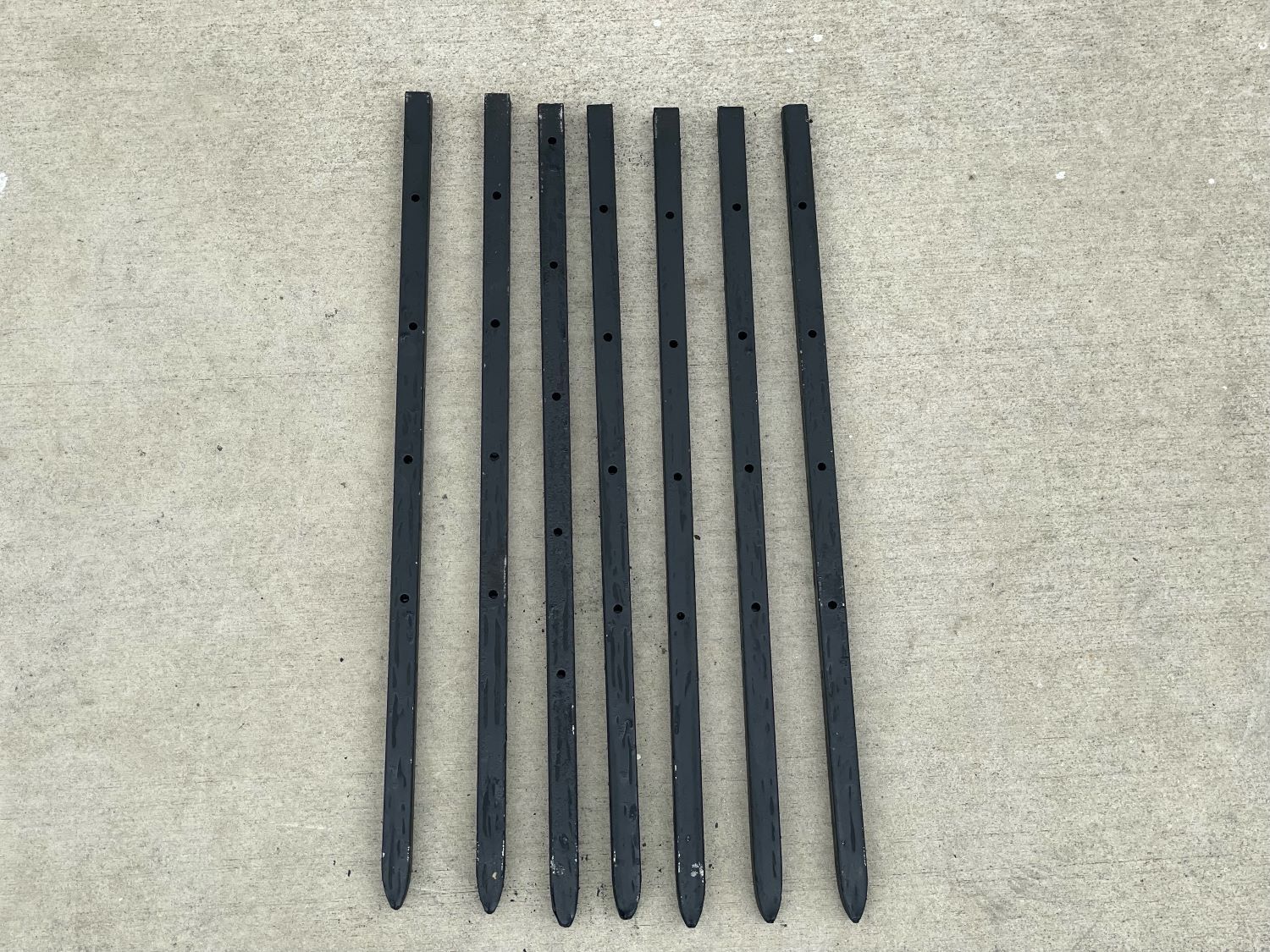 Sandbaggy 5/8" x 18" Square Steel Concrete Form Stakes w/ Nail Holes - Rebar Pin