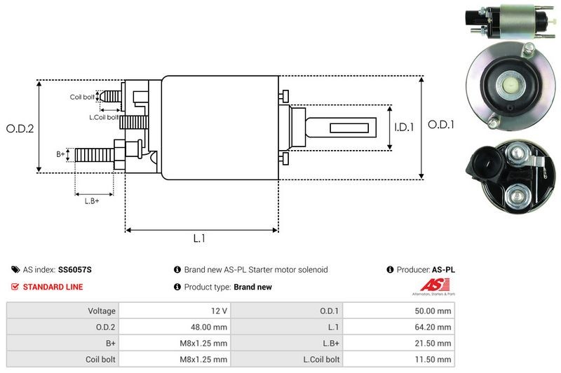 FOR CAR STARTER SS6057S SOLENOID SWITCH, STARTER