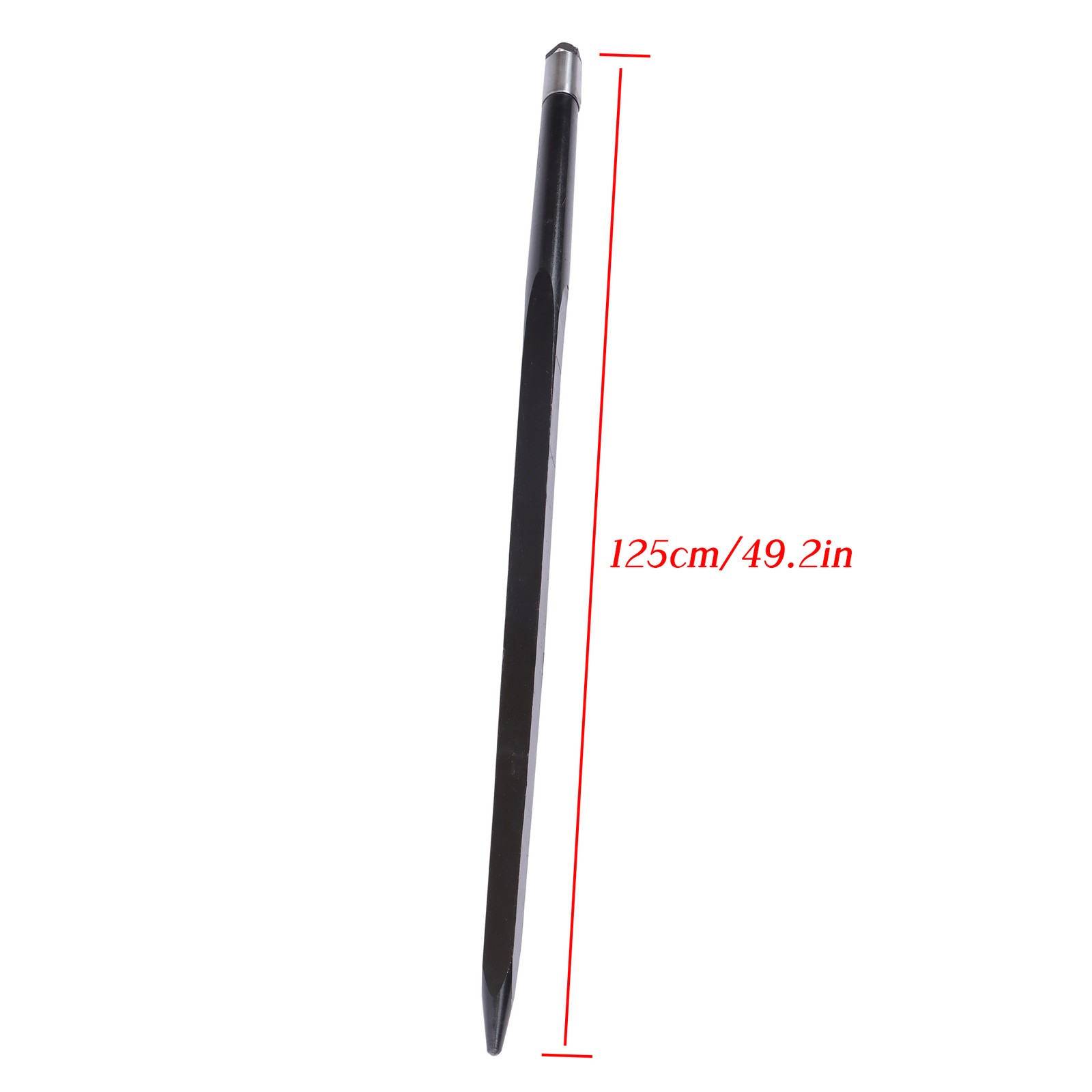 49In Hay Spike Bale Spear 4500lbs Capacity Spike Fork For Tractor Black 2 Pcs