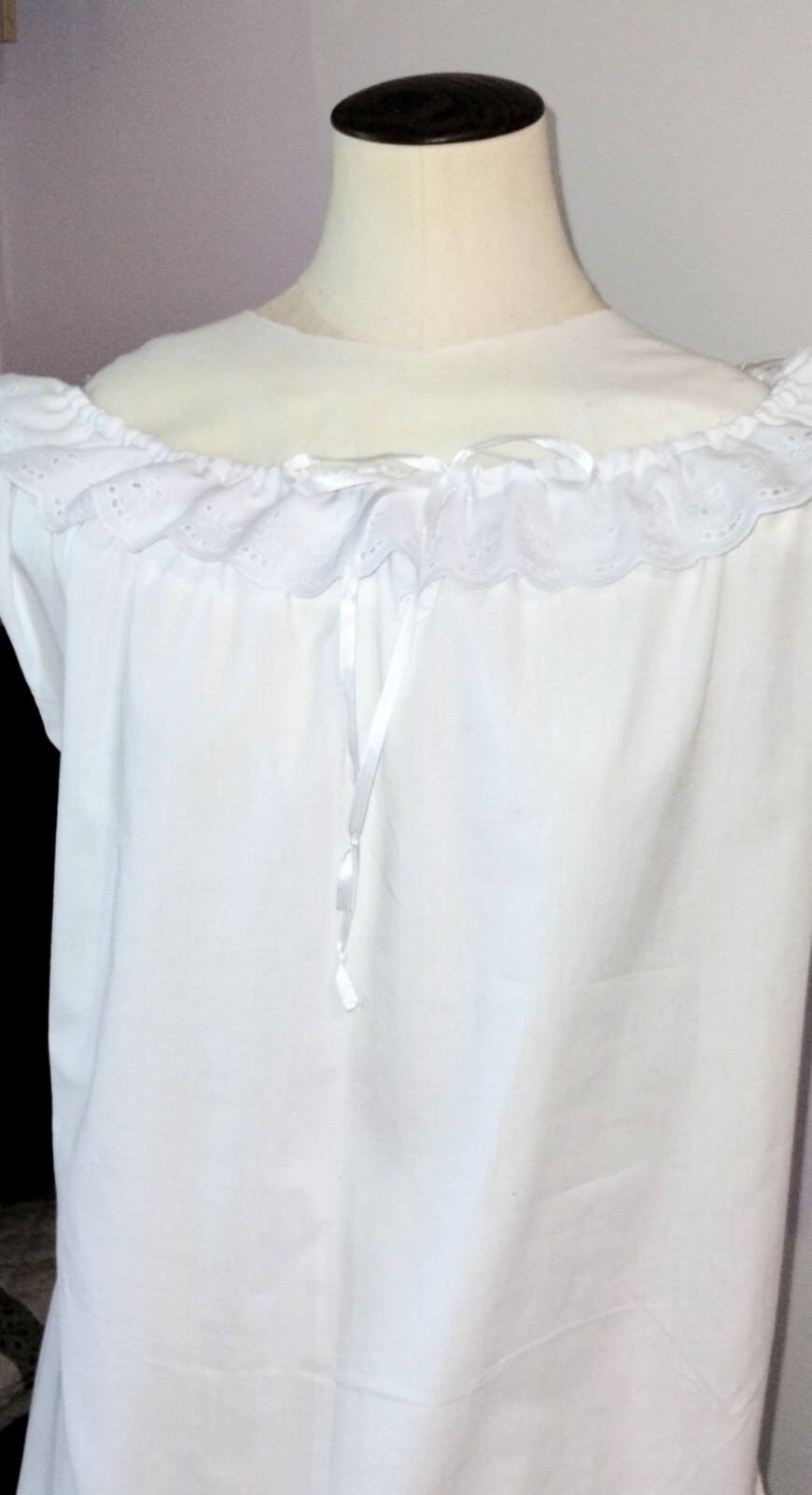 CIVIL WAR~VICTORIAN ERA STYLE- 100% WHITE COTTON CHEMISE