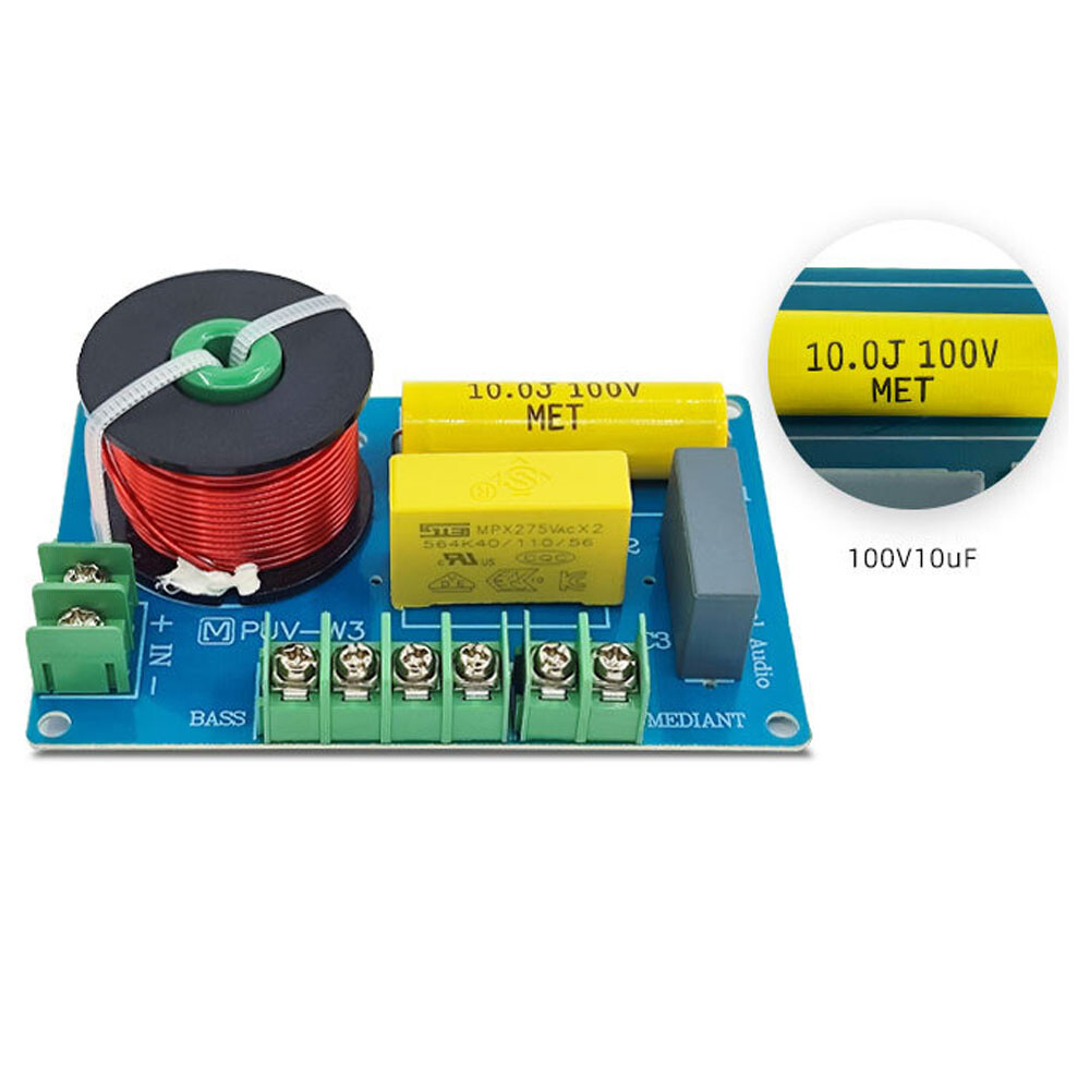 2PCS 3 Way Speaker Crossover PUV-W3 200W Passive Crossover For HiFi Home Audio