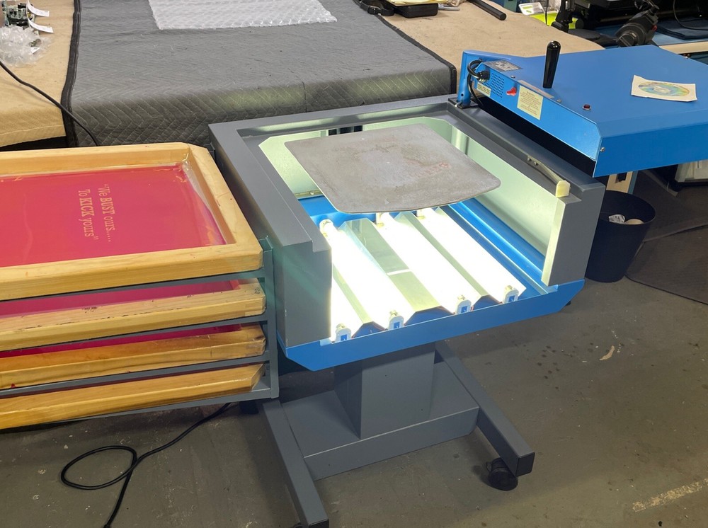 MORANTZ  The Screen-A-Print Printer w/ Exposure Unit, Flash Cure, Screens & More