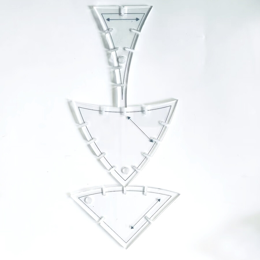 3Pcs/set CutRite, Slit'N Sewing Winding Ways Template SetCreative Design