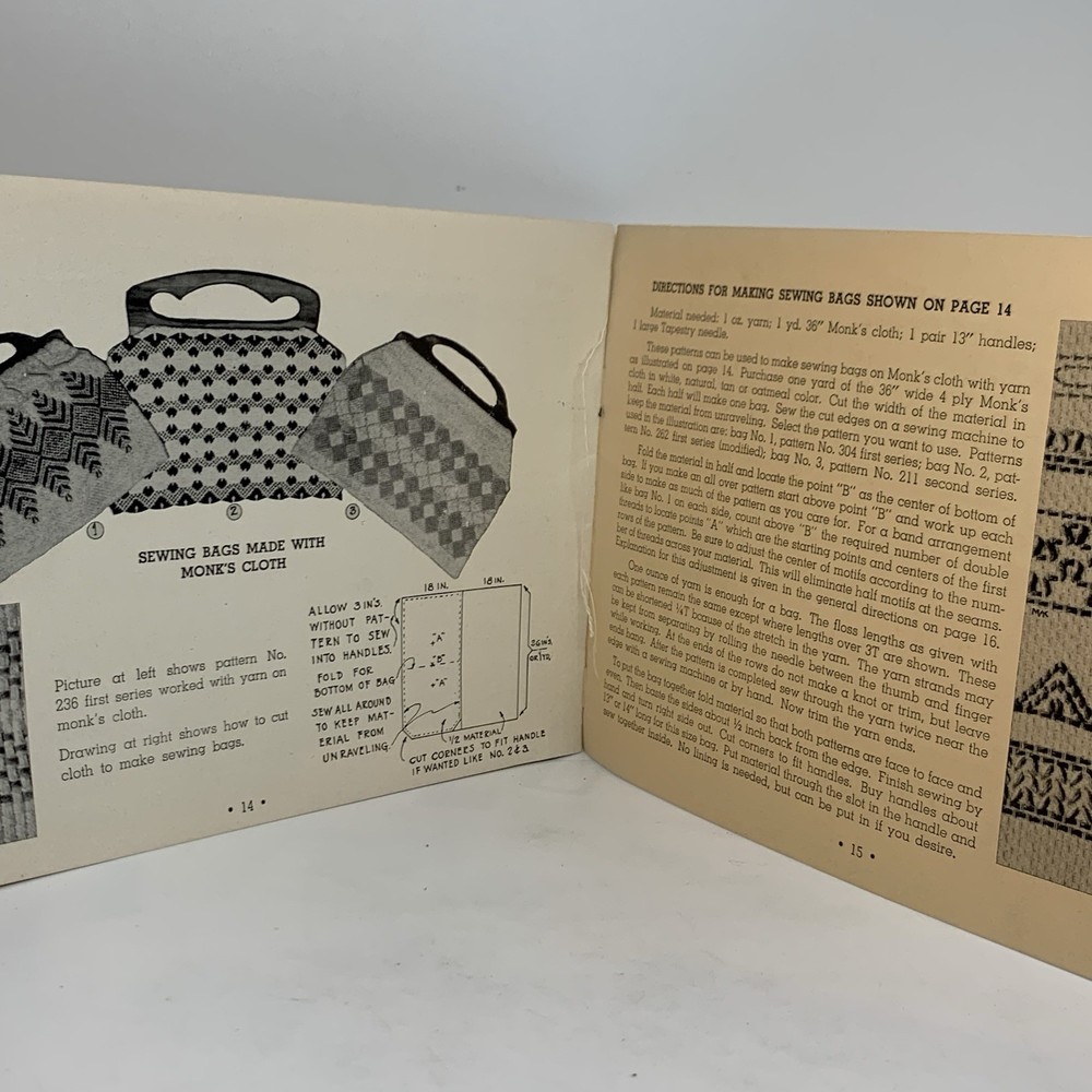 Huck Towel Patterns First & Second Series Booklets Mildred Krieg Vintage