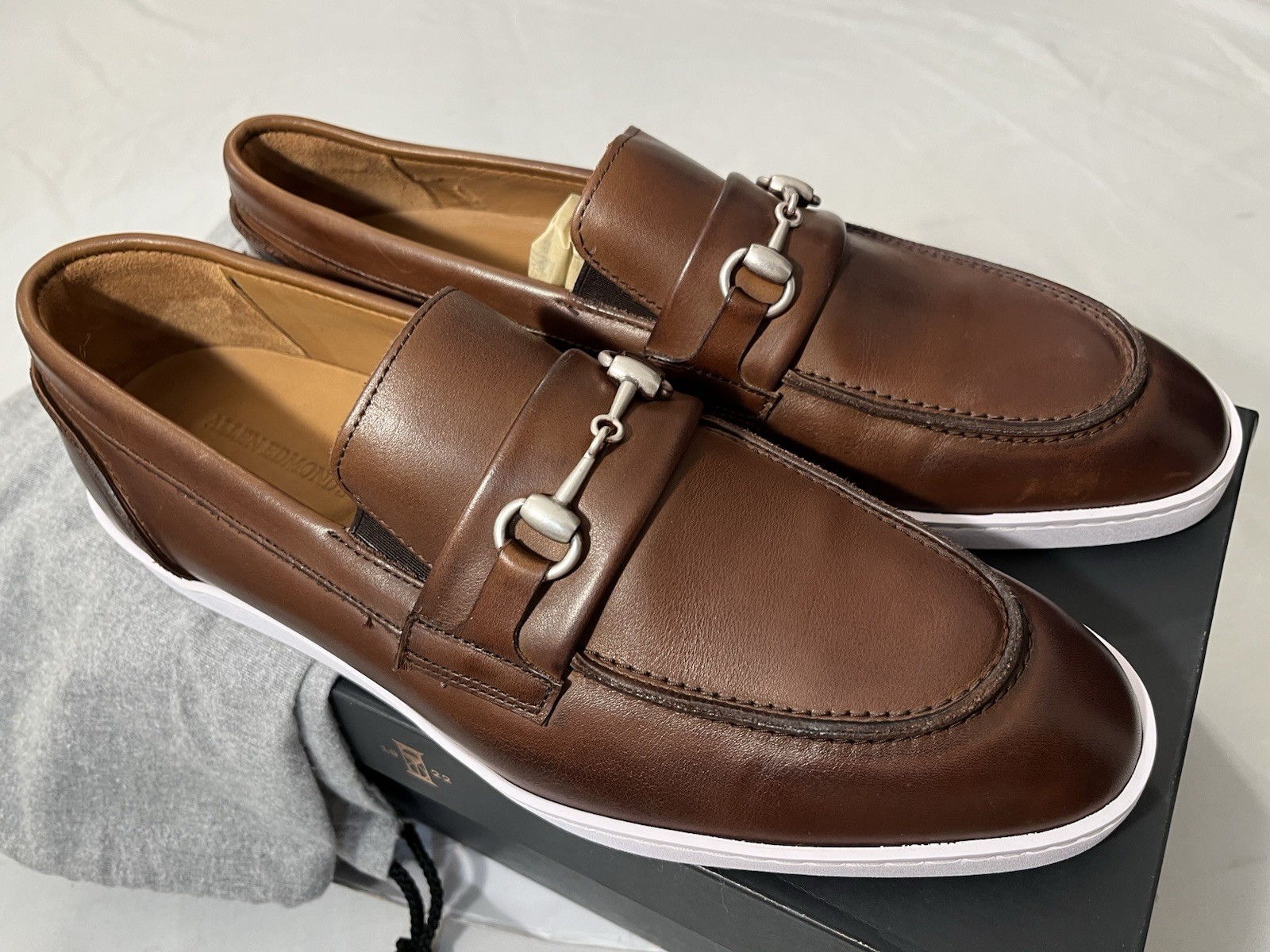 Allen Edmonds "RANDOLPH" BIT Penny Loafer Dress Sneakers 9.5 D Mahogany NWB $300