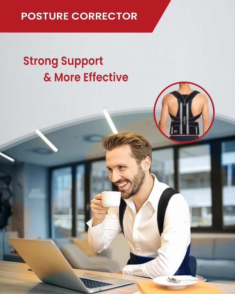 Back Brace Posture Corrector for and Men, Lower and Upper Back Pain , Shoulde...