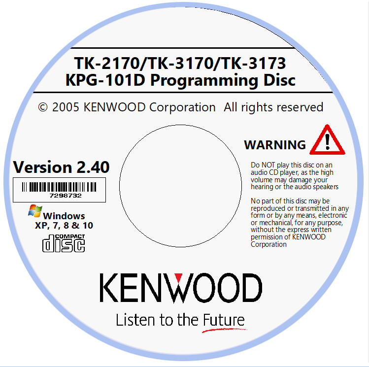 Kenwood KPG-101D Version 2.40 Programming Software for TK-2170/TK-3170/TK-3173