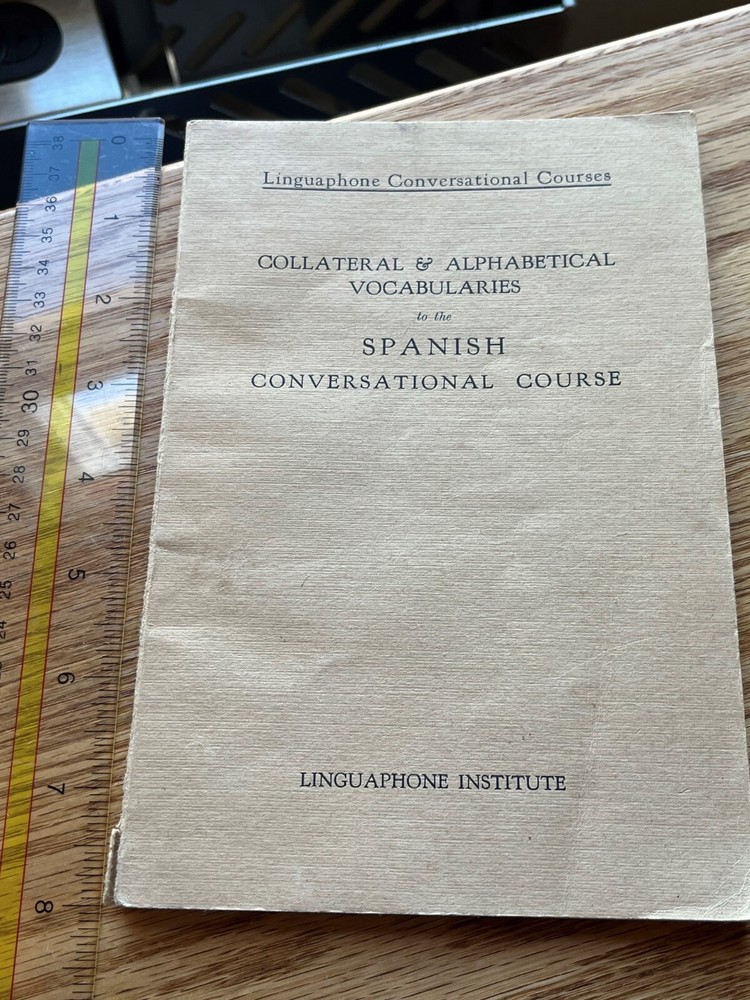 Linguaphone Spanish Lessons Records Course Book