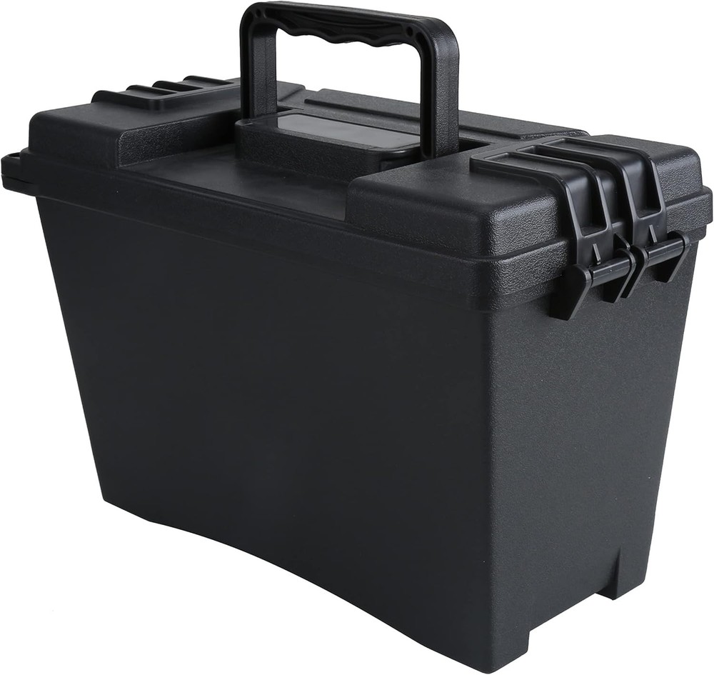 Compact Outdoor Storage Box - Lockable & Dust-Proof with Folding Handle 12.2"