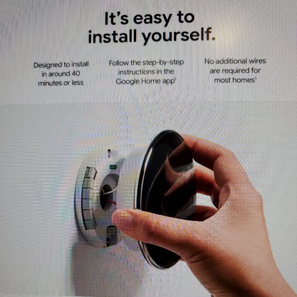 Google - Nest Learning Thermostat 4th Gen with Temperature Sensor Obsidian
