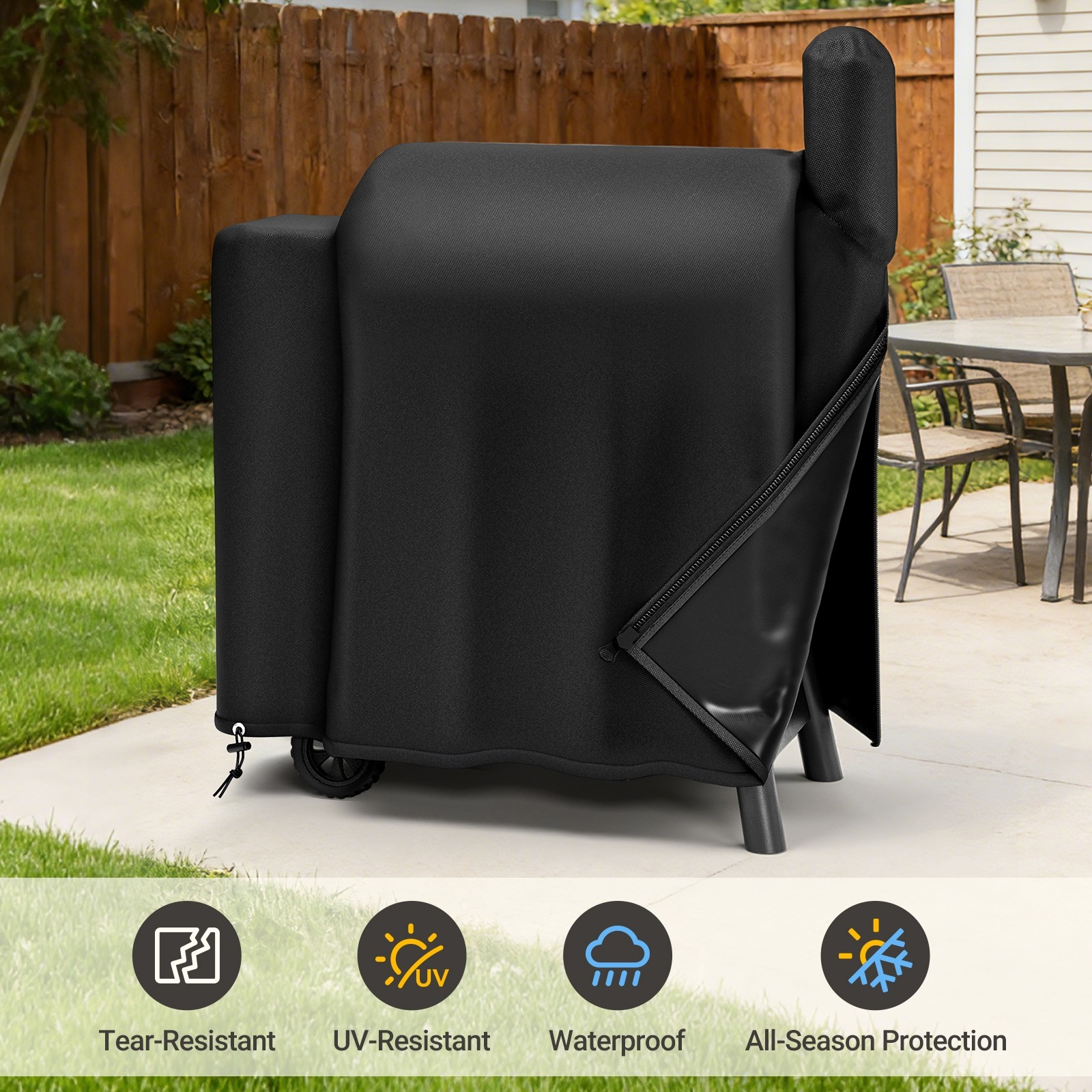 MR.COVER Upgraded Grill Cover for Traeger Pro Series 575/22、Lil Tex Elite US