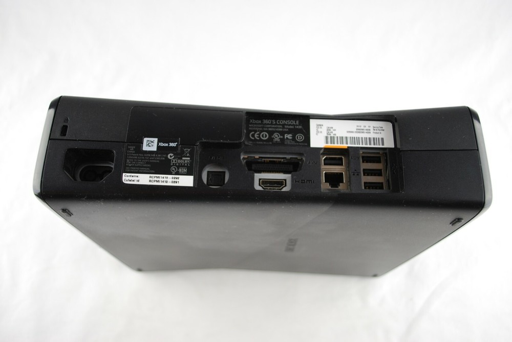 Microsoft Xbox 360 S Black Working Console System Cable Bundle